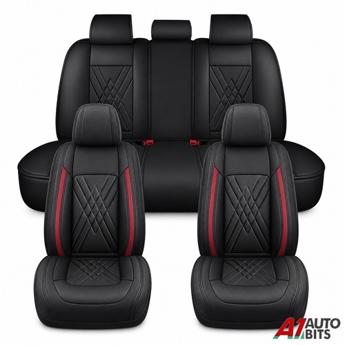 Black red leather full set - red,