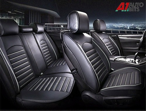 Black white leather full - white,